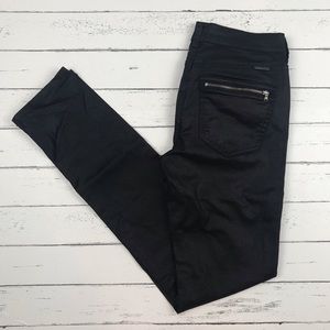 New York & Company Jeans - New York & Company Shiny Black Moto Jeans Size 2 New York & Company Jeans - New York & Company Shiny Black Moto Jeans Size 2